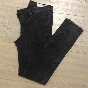 Acid wash black jeans